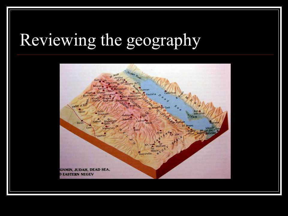 Reviewing the geography