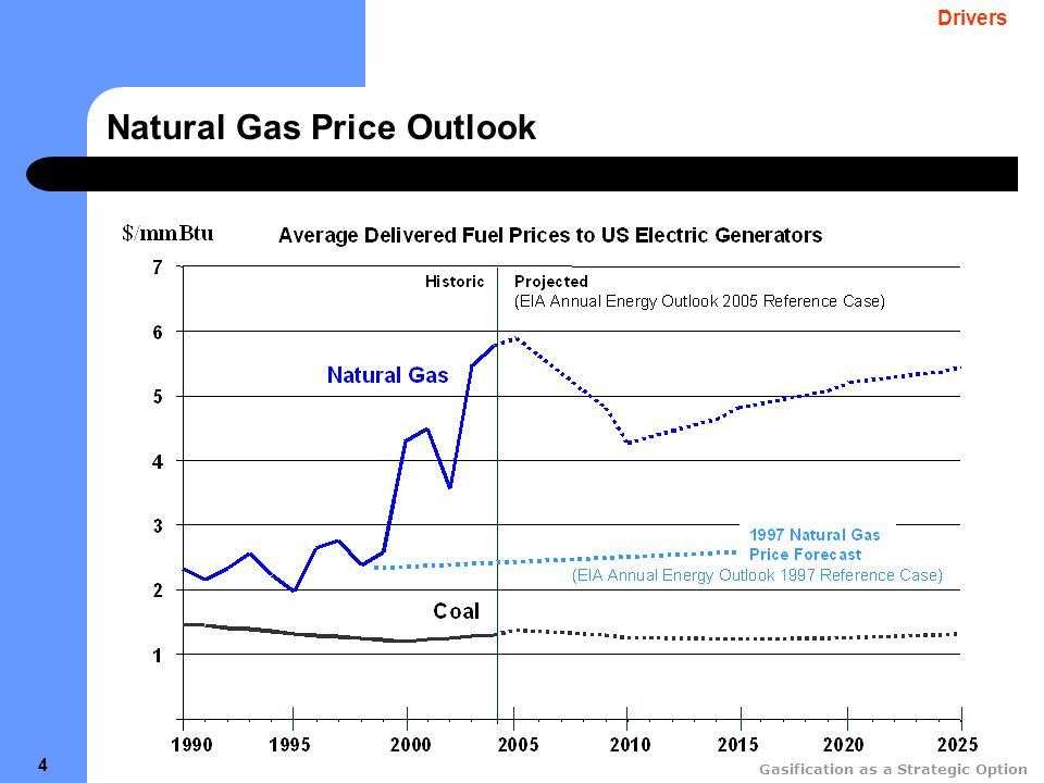 Gasification as a Strategic Option 4 Natural Gas Price Outlook Drivers