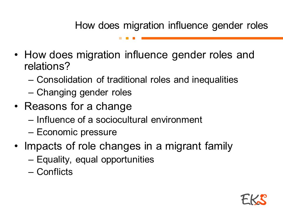How does migration influence gender roles How does migration influence gender roles and relations.
