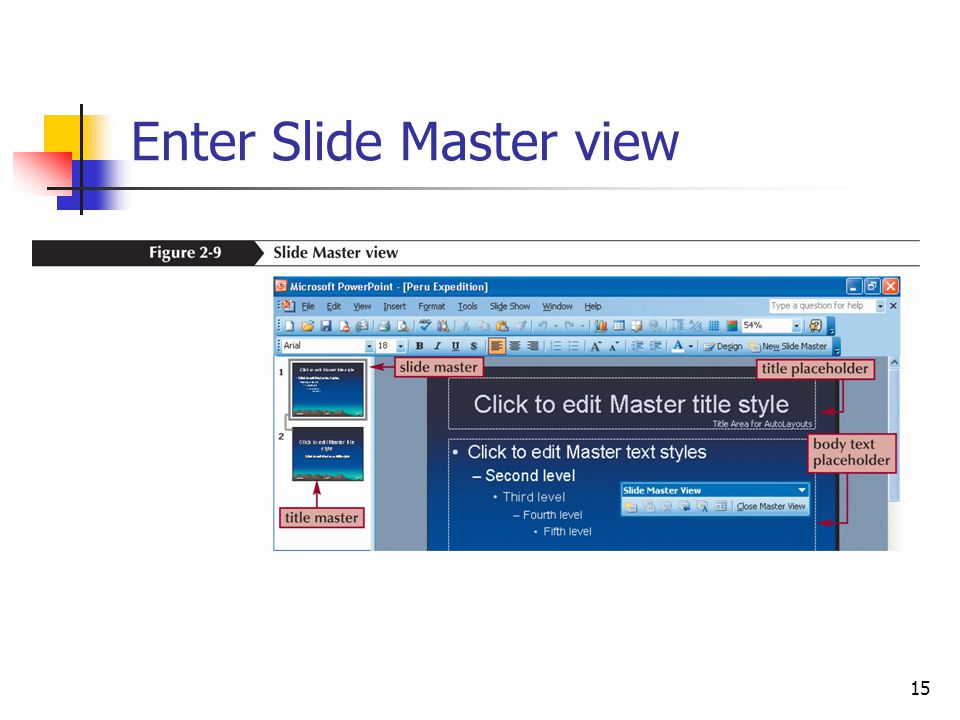 15 Enter Slide Master view
