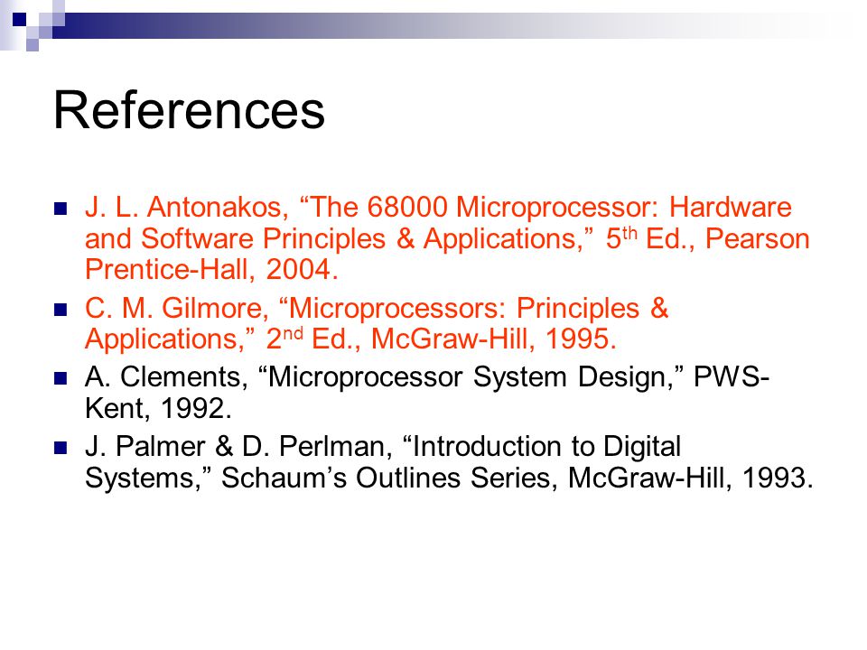 Ece 511 Digital System Microprocessor Course Outline - 