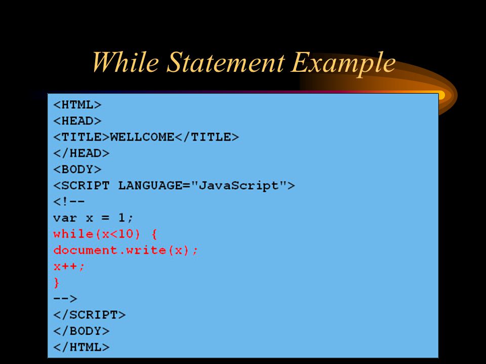 While Statement Example