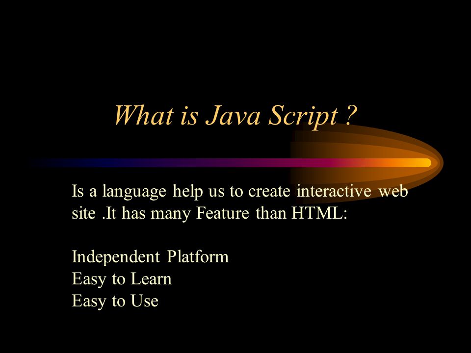 What is Java Script .