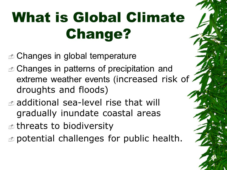 What is Global Climate Change.