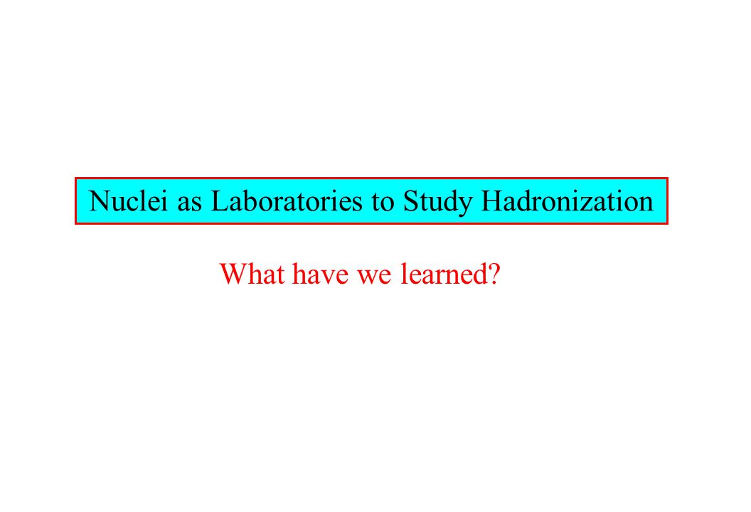 Nuclei as Laboratories to Study Hadronization What have we learned