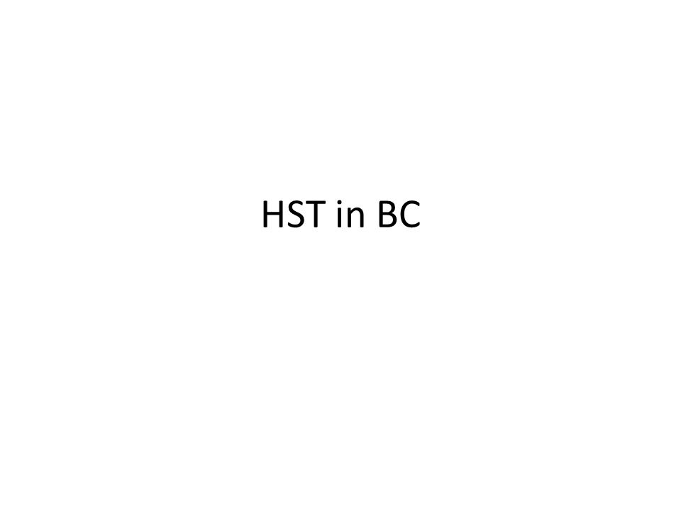 HST in BC