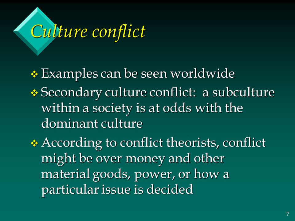 secondary culture conflict