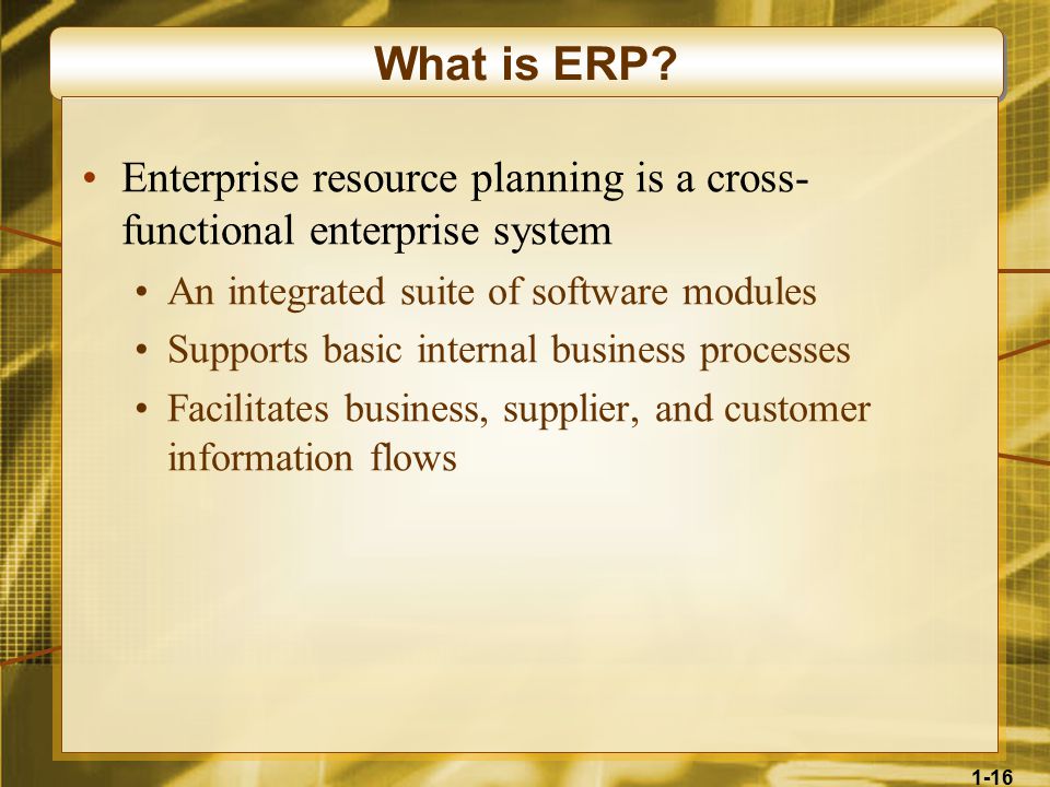 1-16 What is ERP.