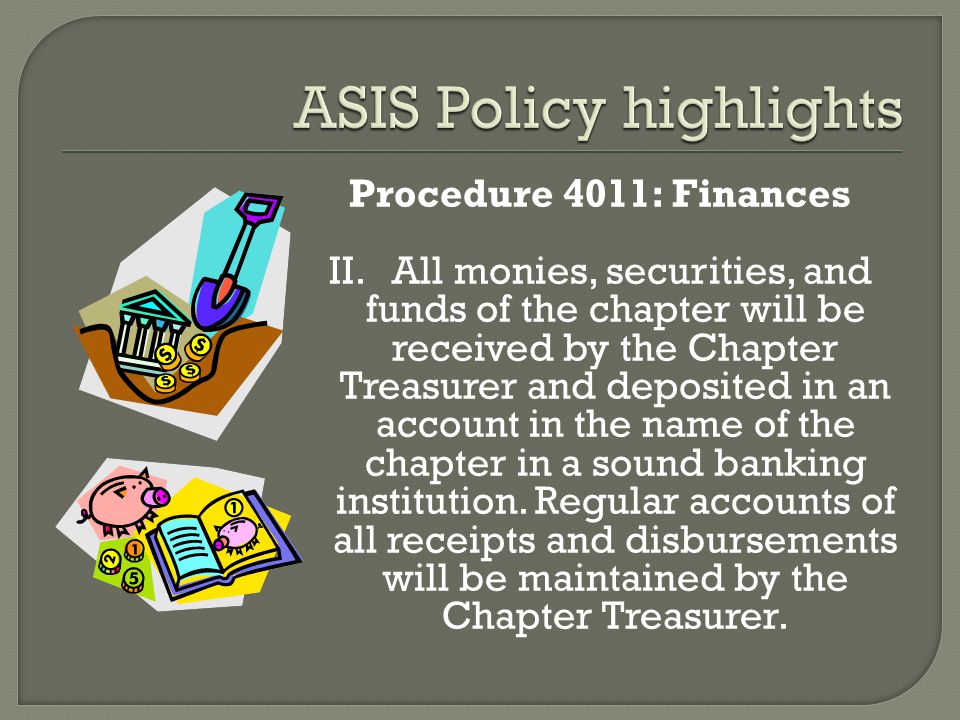 Procedure 4011: Finances II.