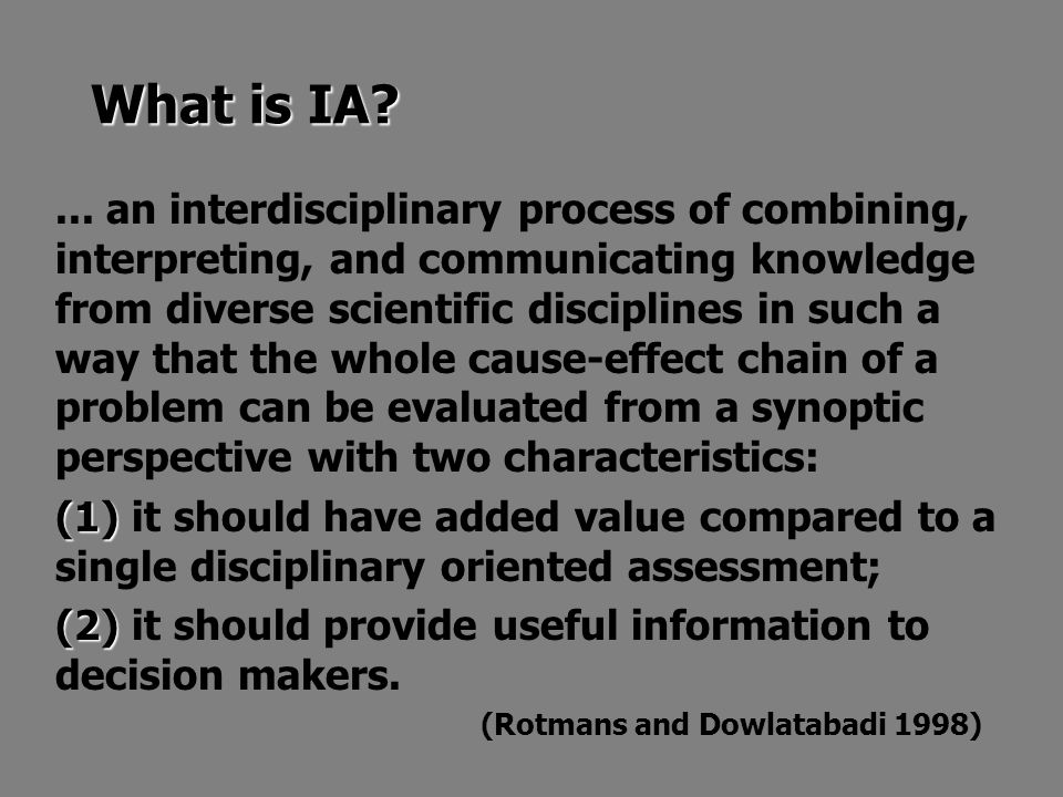 What is IA ...