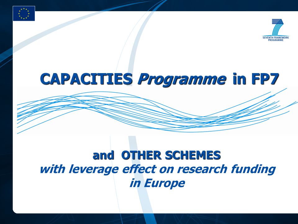 CAPACITIES Programme in FP7 and OTHER SCHEMES and OTHER SCHEMES with leverage effect on research funding in Europe