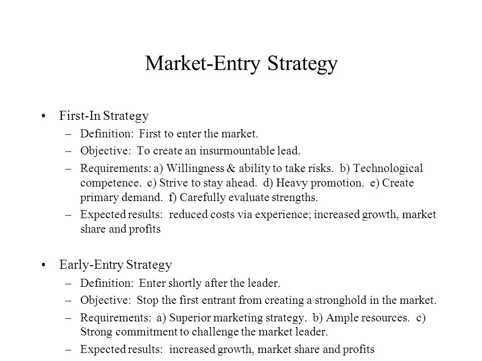 Market Strategies. Market-Scope Strategy Single-Market Strategy ...