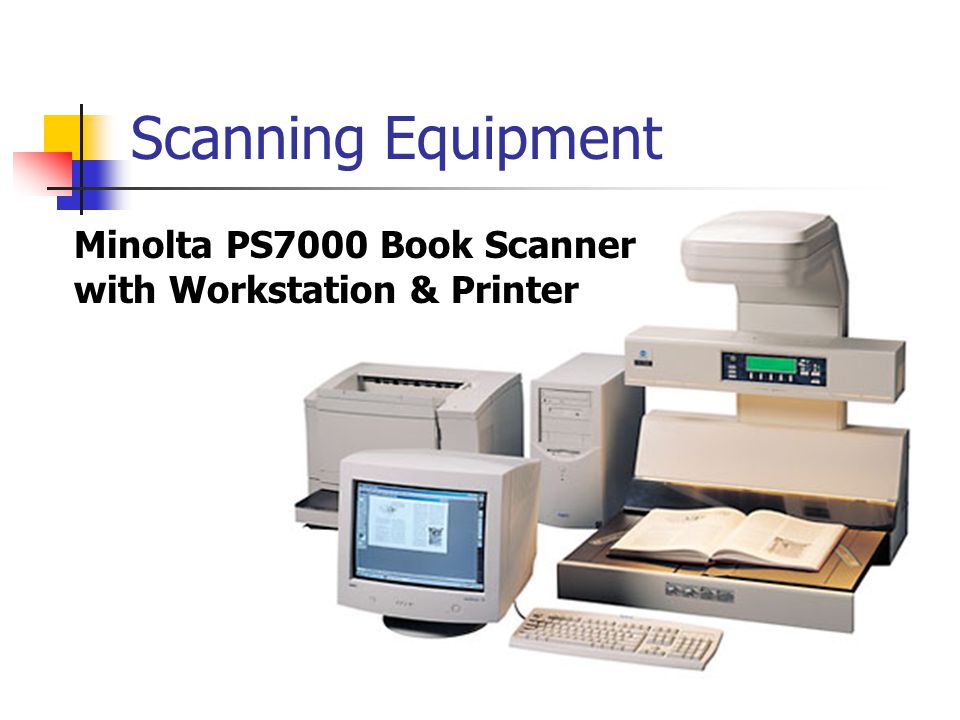 Scanning Equipment Minolta PS7000 Book Scanner with Workstation & Printer
