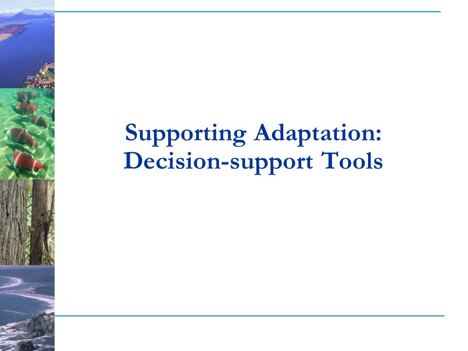Supporting Adaptation: Decision-support Tools