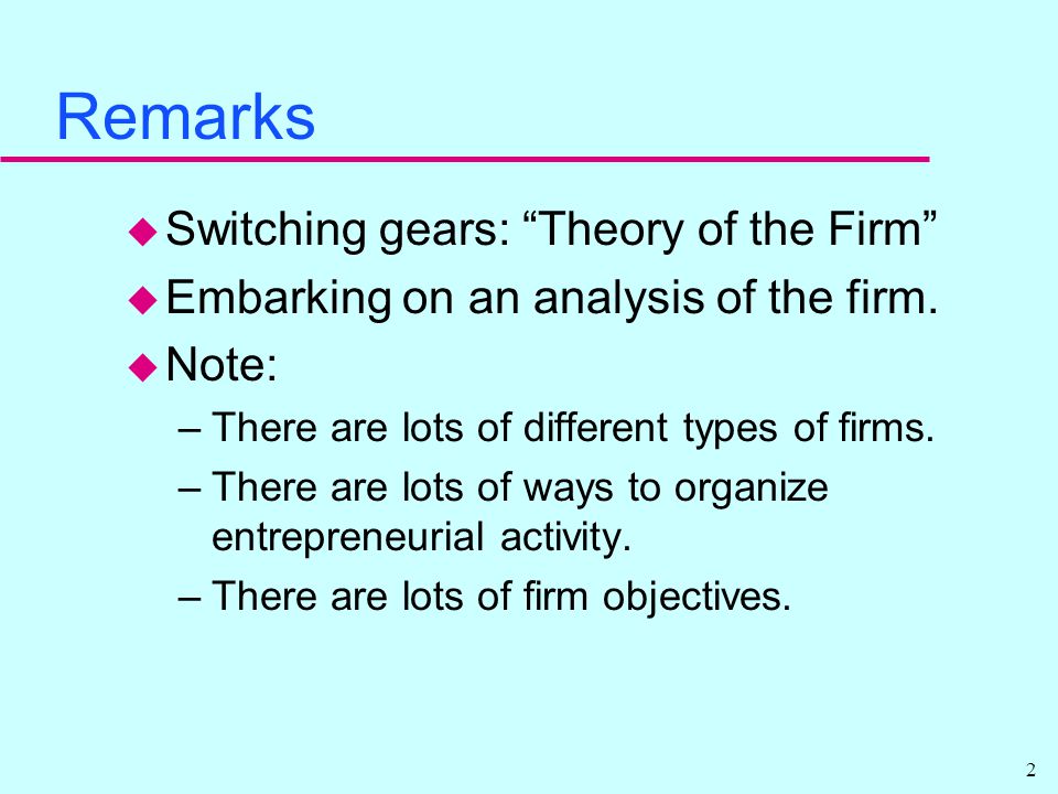 1 Firm Theory: production functions, cost curves and profit maximization