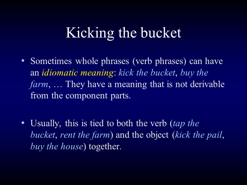 Kick the bucket: origin and etymology