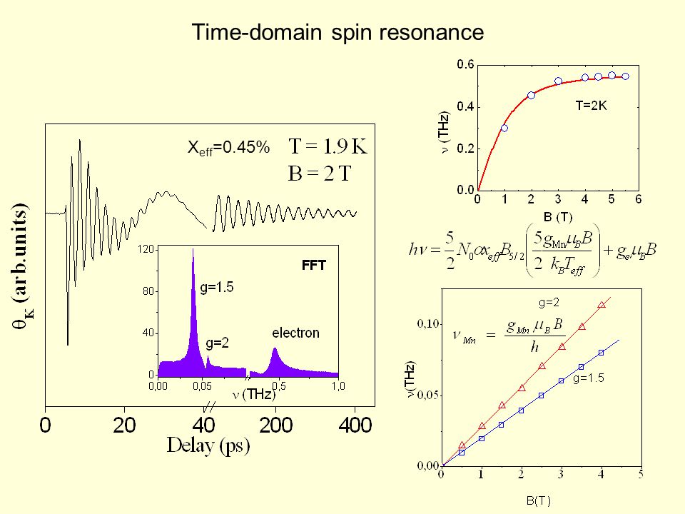Time-domain spin resonance X eff =0.45%