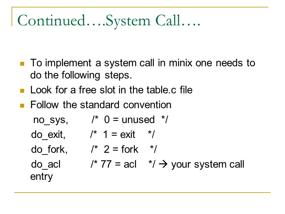 MINIX Operating System Presented by: Pravendra Lohiya. - ppt download