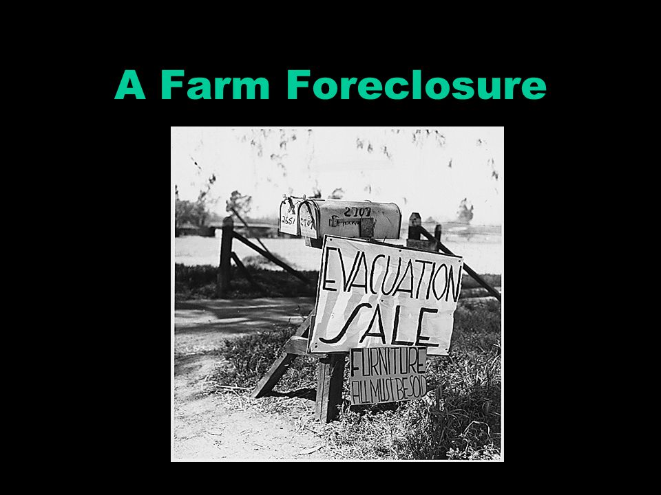 A Farm Foreclosure