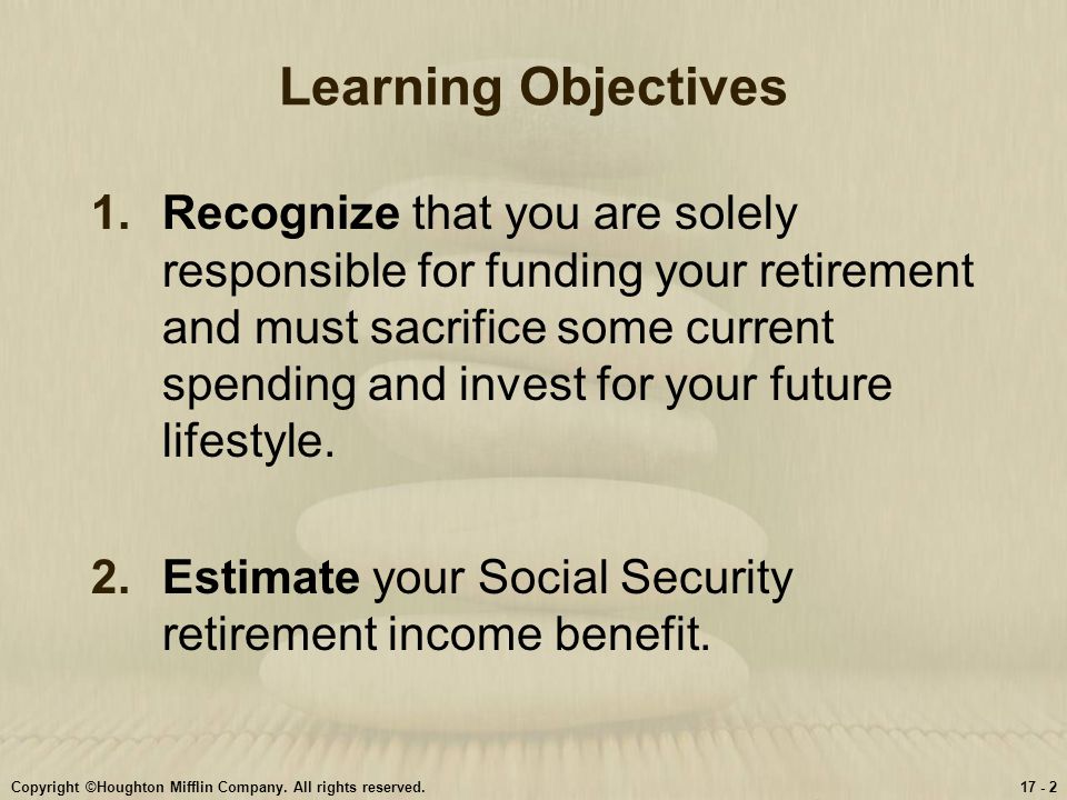 chapter 17 retirement planning