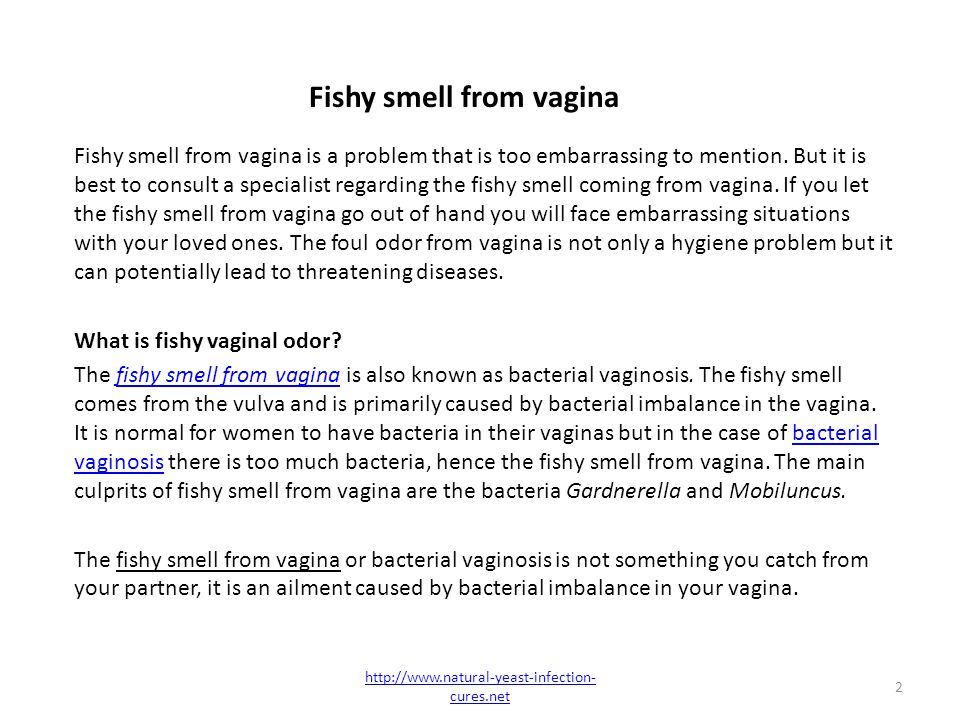 My Vagina Smells Fishy