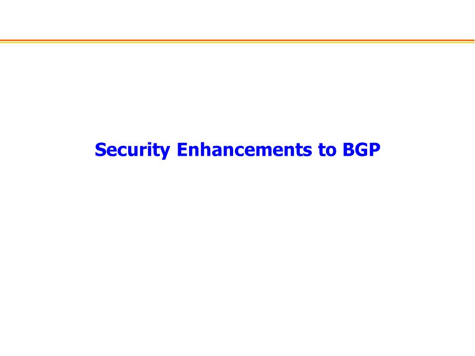 Security Enhancements to BGP