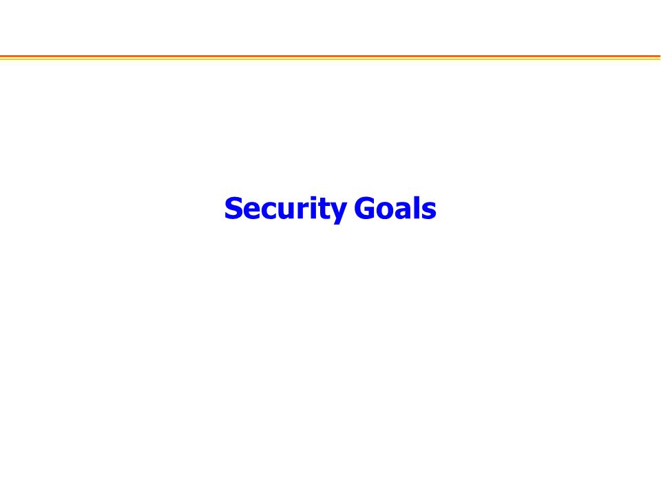 Security Goals