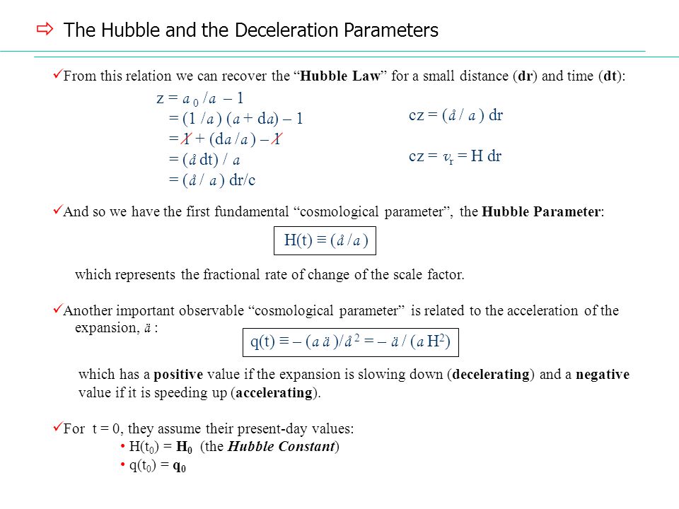 Astronomia Extragalactica Y Cosmologia Observacionaldepto De Astronomia Ugto Lecture 14 Properties Of The Standard Model Redshifts The Hubble And The Ppt Download