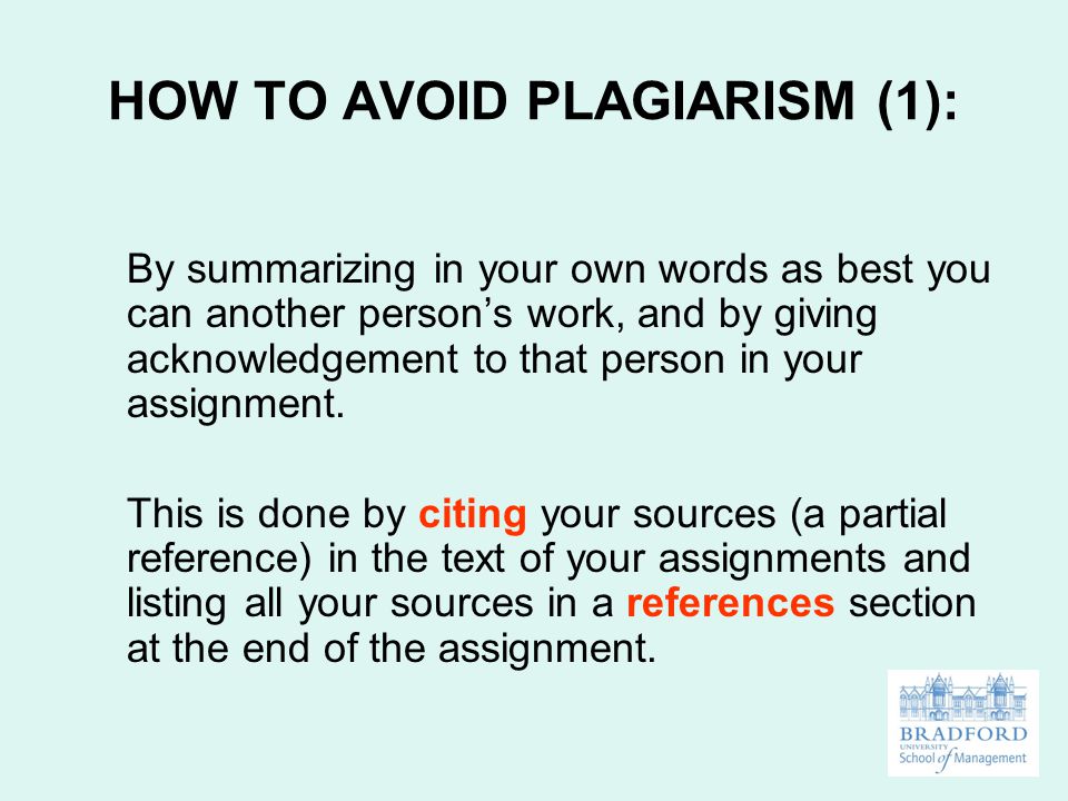 How to do assignment without plagiarism