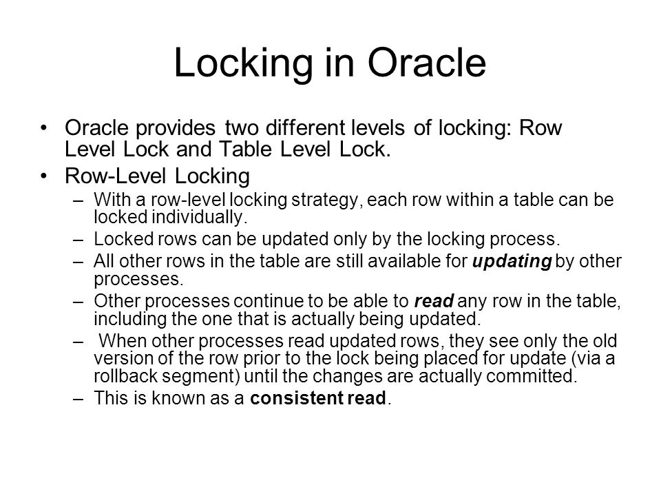 Locking and concurrency. Overview In multi-user systems, several users may  update the same information concurrently – i.e. at the same time. Locking  allows. - ppt download