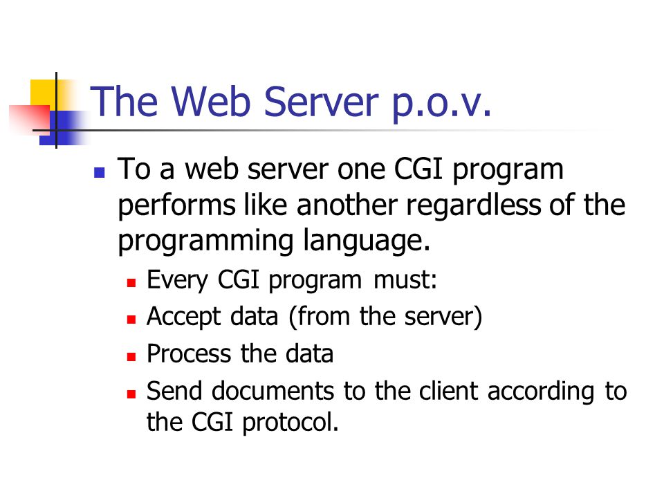 The Web Server p.o.v.