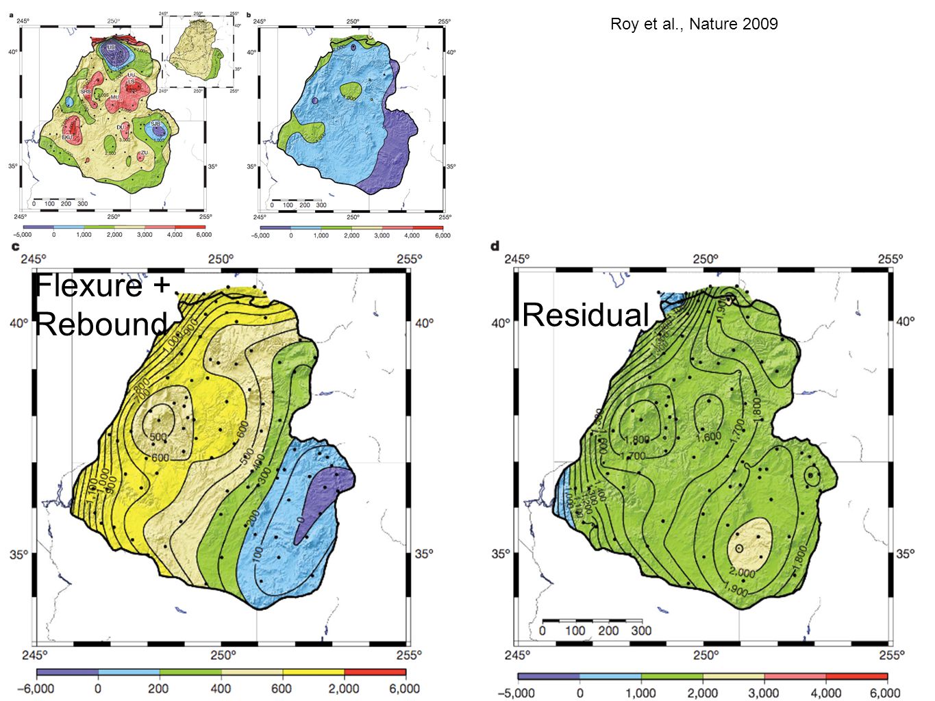 Roy et al., Nature 2009 Flexure + Rebound Residual
