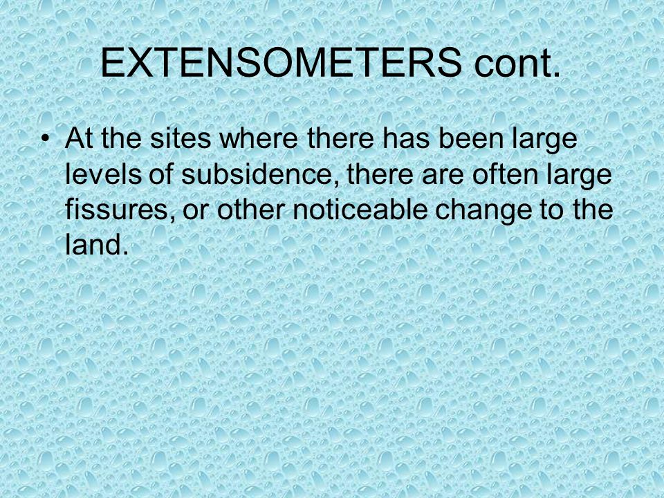 EXTENSOMETERS cont.