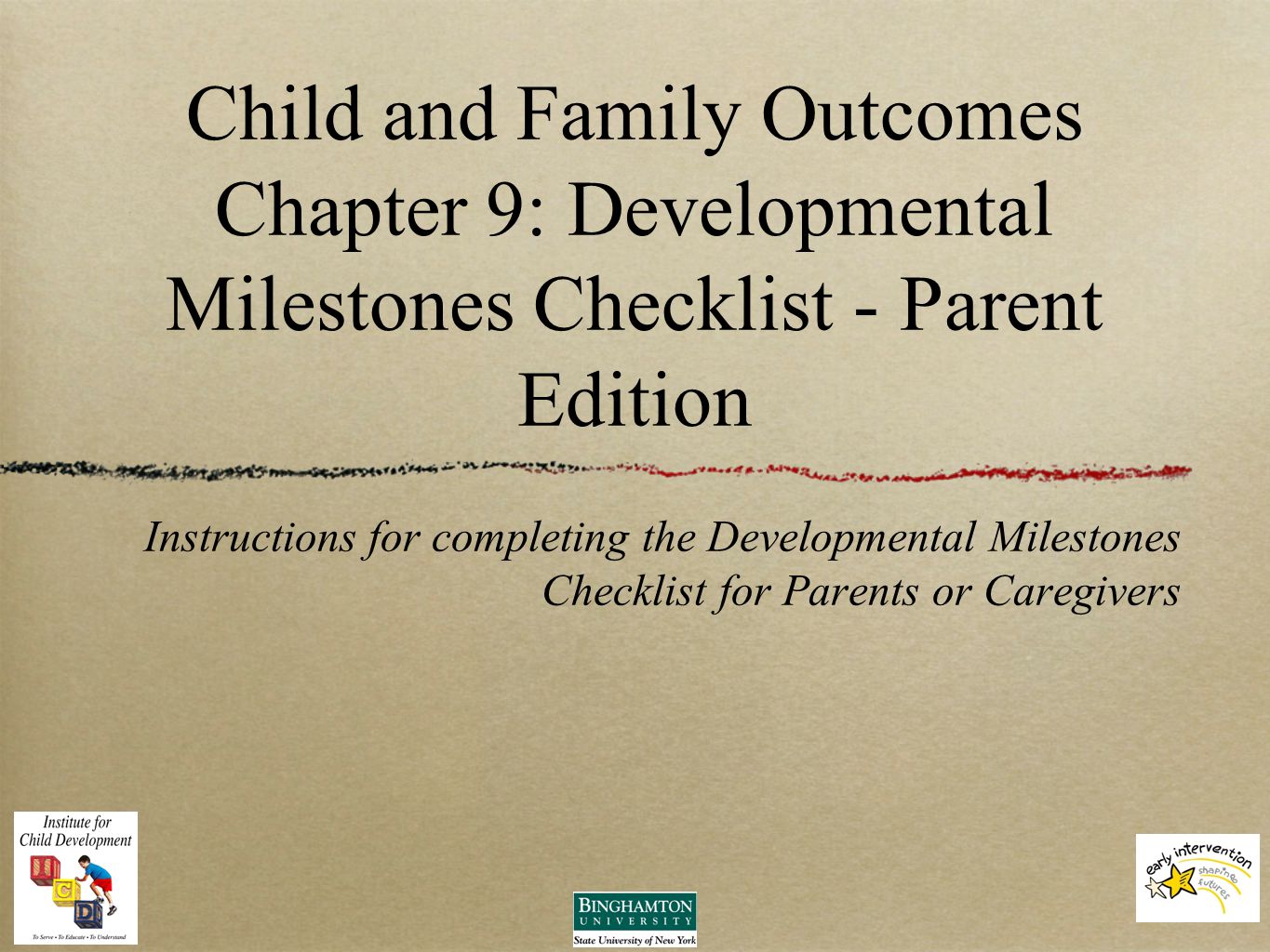 Early Childhood Developmental Milestones Chart