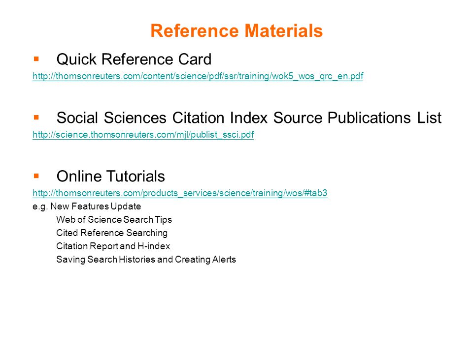 Library Workshop Searching Social Sciences Citation Index Ppt Download