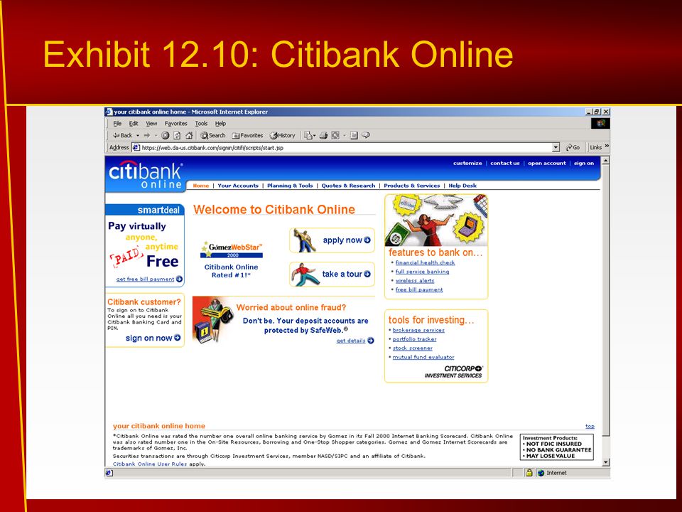 Exhibit 12.10: Citibank Online