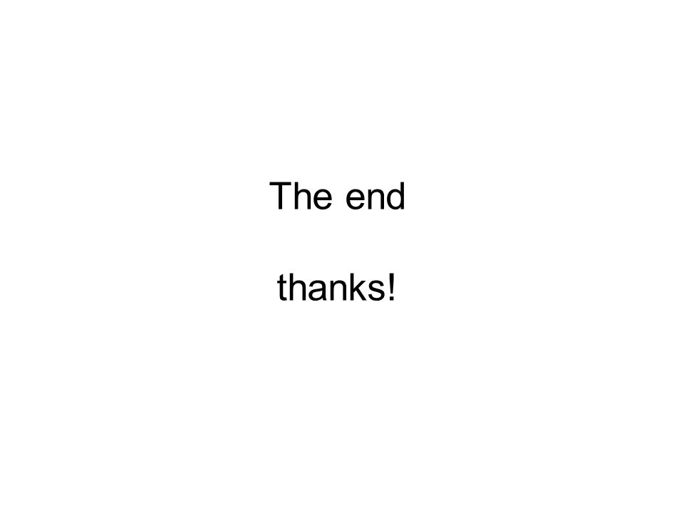 The end thanks!