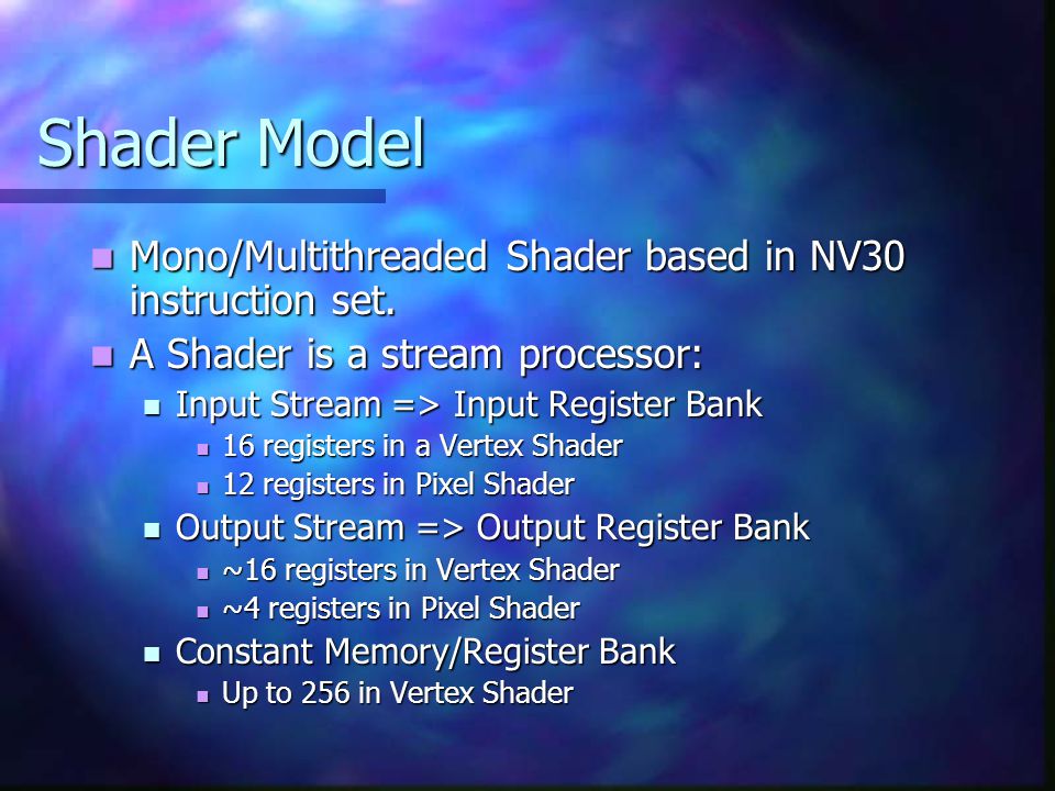 shader model 2.0