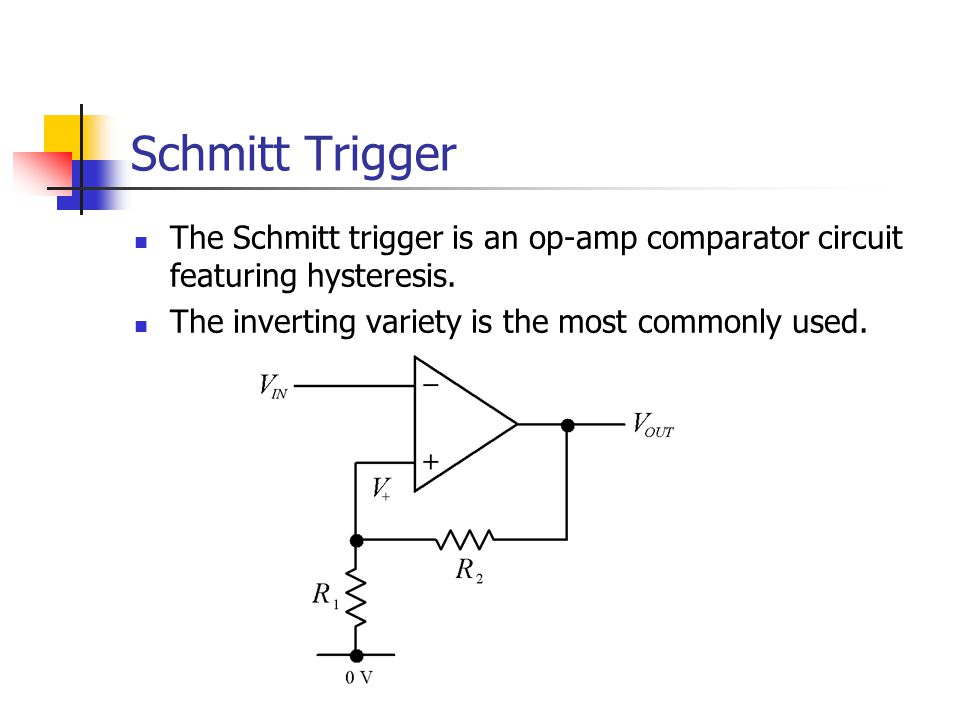 non investing schmitt trigger equations of a circle
