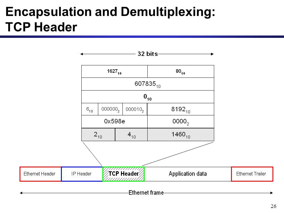 26 Encapsulation and Demultiplexing: TCP Header