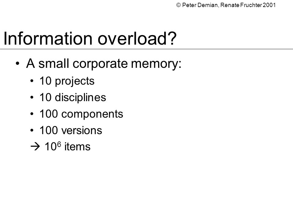 Information overload.