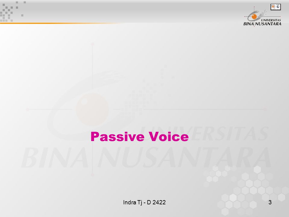 Indra Tj - D Passive Voice