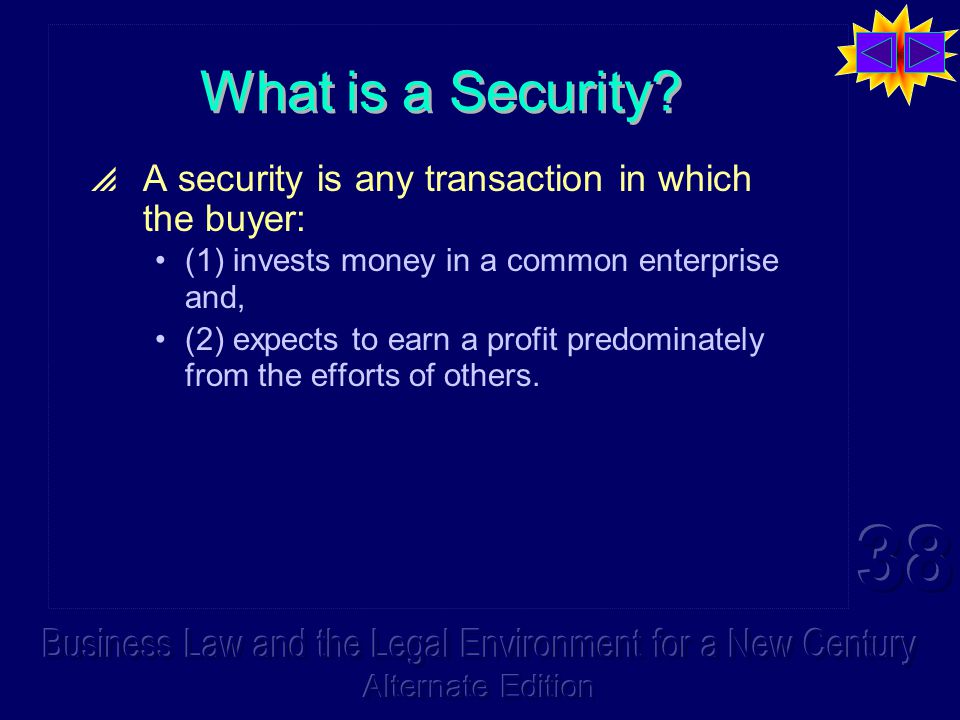 What is a Security.
