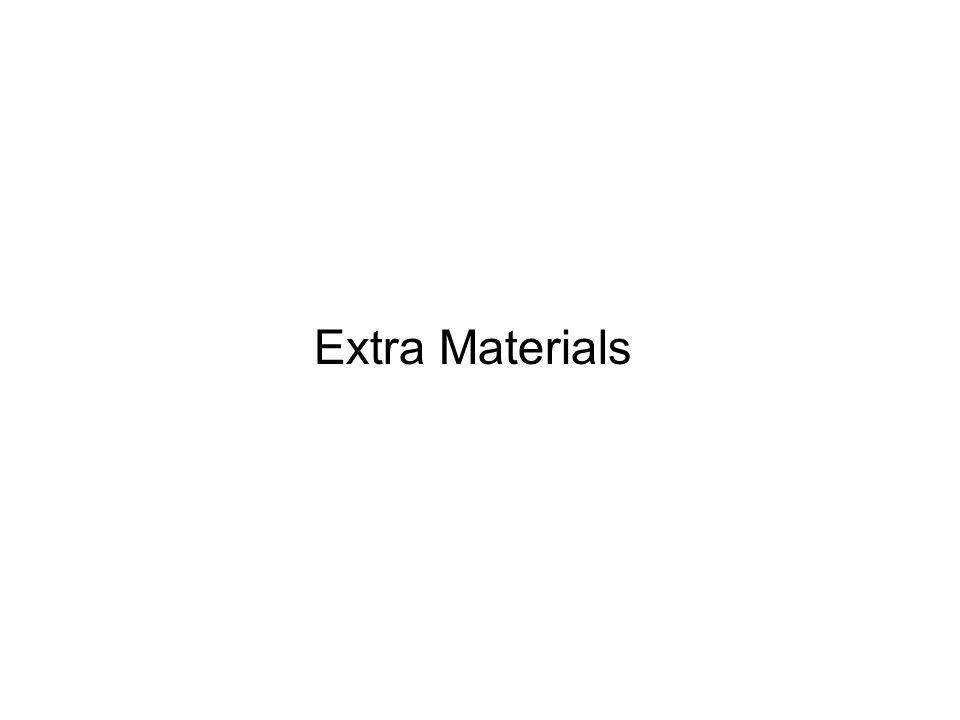 Extra Materials