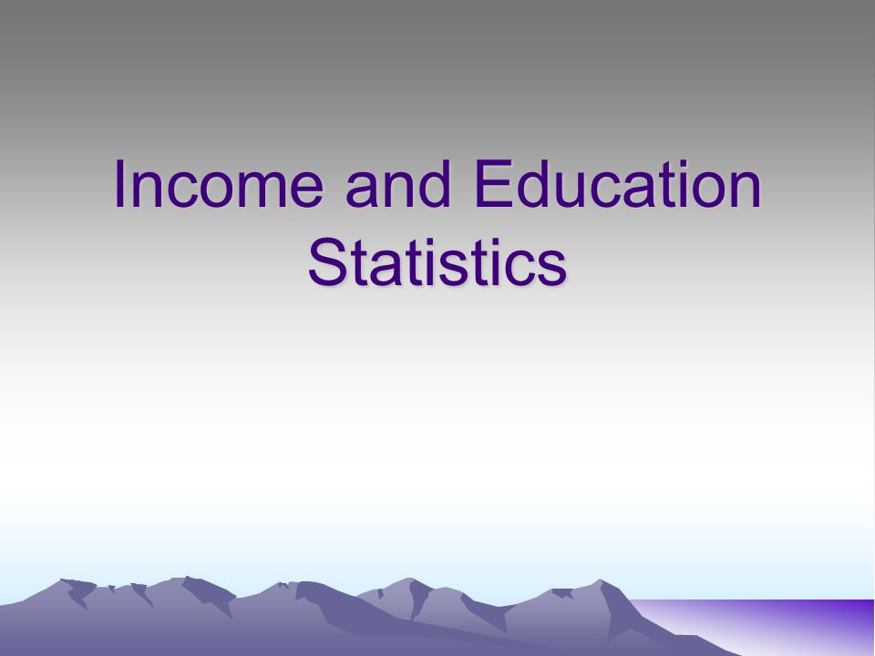Income and Education Statistics