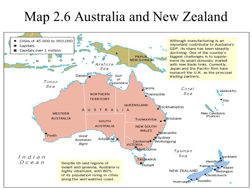 ©2004 Prentice Hall1-26 Map 2.6 Australia and New Zealand