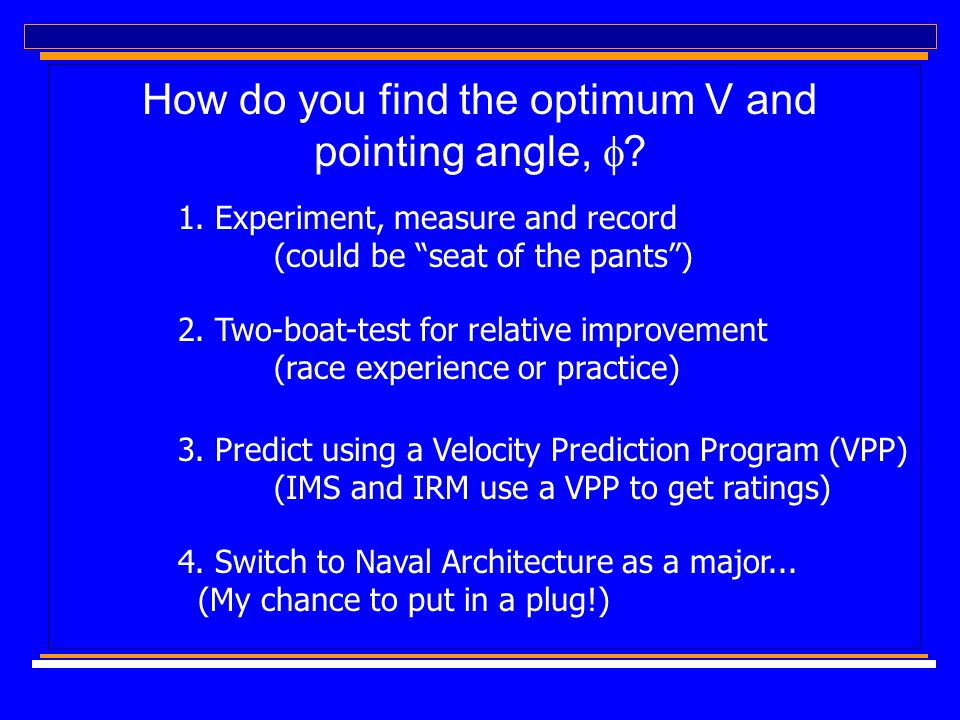 PPT - Boat Speed in Small Boats: The Physics of Going Faster PowerPoint  Presentation - ID:259150