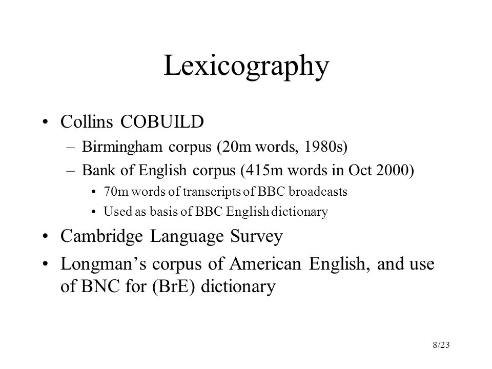 1 23 Lela Lecture 2 Corpus Based Research In Linguistics See Esp Meyer Pp Ppt Download