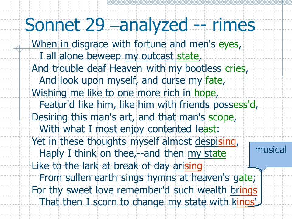 sonnet 29 analysis