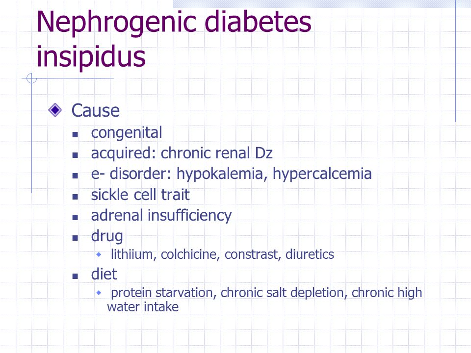 Heal diabetes insipidus